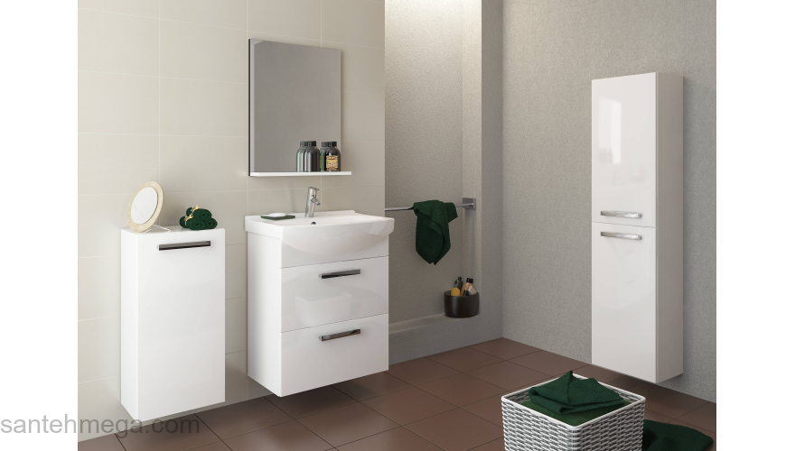 CERSANIT Тумба под раковину MELAR 50 белый SU-MEL-CM50. Фото