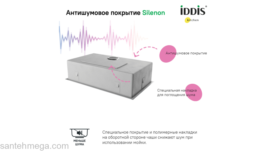 Мойка нерж.сталь универсального монтажа сатин 740*440  Edifice IDDIS EDI74S0i77. Фото