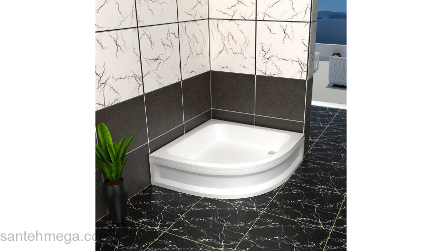 Душевой поддон полукруглый RGW BP/CL-S-A 90х90 16180499-51-A. Фото