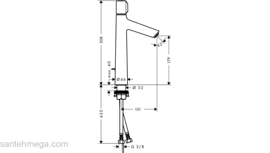 Смеситель для раковины Hansgrohe Talis Select S 190 72044000. Фото