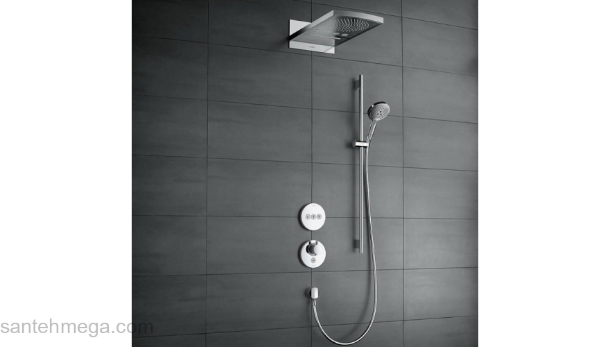 Запорный вентиль Hansgrohe ShowerSelect S для 3 потребителей 15745000 (внешняя часть). Фото