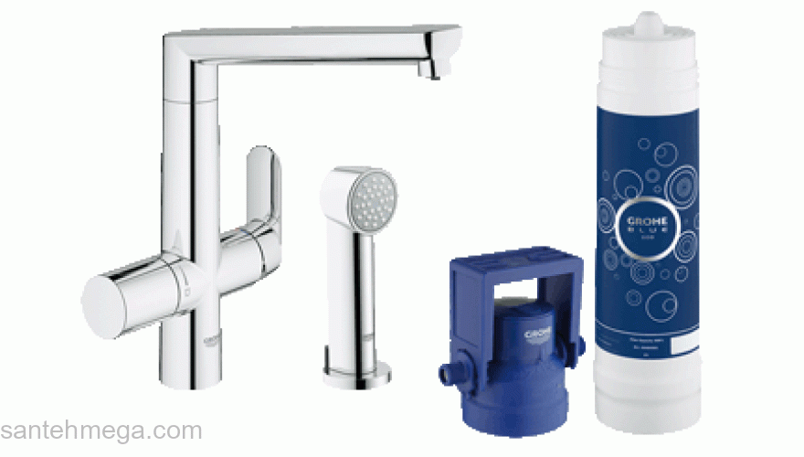 Смеситель для мойки GROHE Blue K7 31354001. Фото