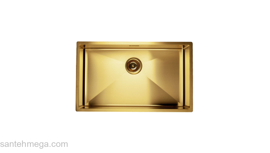 Мойка нерж. сталь универсального монтажа матовое золото 740*440  Edifice IDDIS EDI74B0i77. Фото