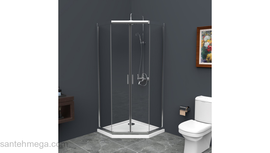 Душевой угол BELBAGNO UNO-195-P-2-90-C-Cr. Фото