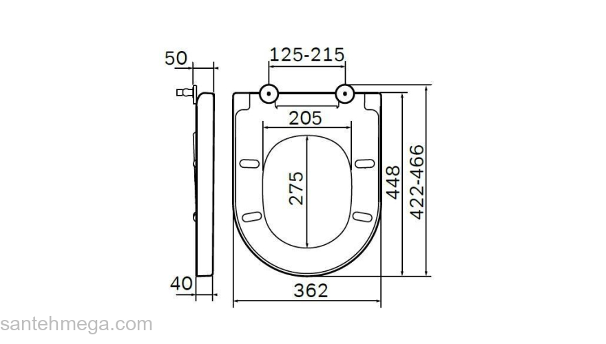 Сиденье для унитаза с микролифтом, быстросъемное AM.PM Spirit 2.0 C707855WH. Фото