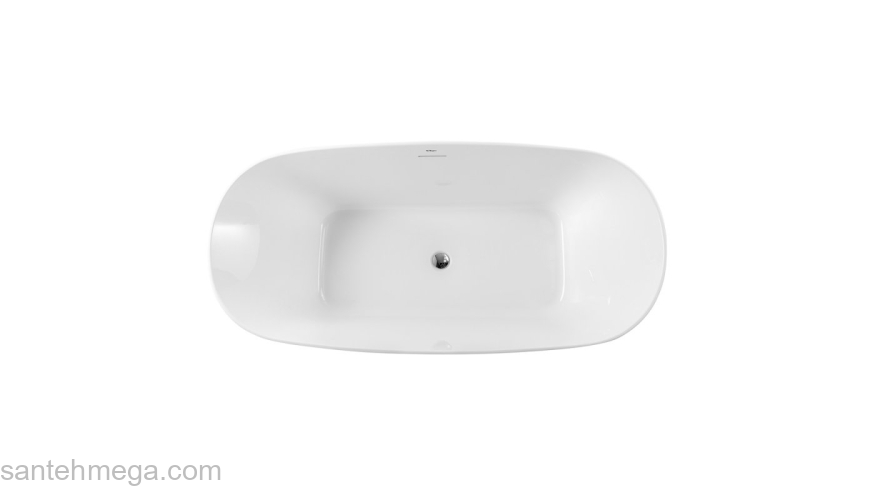 Ванна акриловая отдельностоящая BELBAGNO BB415-1700-800. Фото