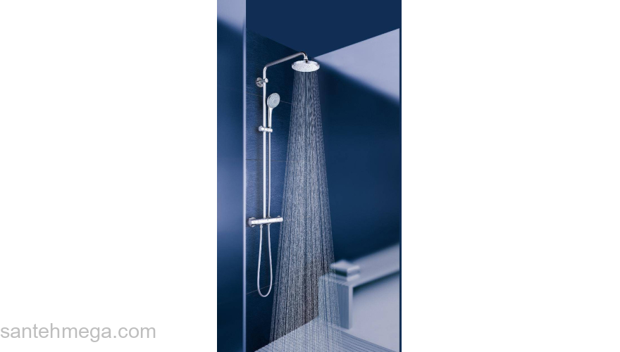 GROHE 26418000 Euphoria 180 E Душевая система с термостатом для душа без верхнего и ручного душей, эргономичные рукоятки. Фото