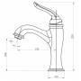 Смеситель для раковины BELBAGNO Tiffany TIF-LVM-CRM. Фото