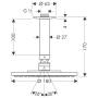 Верхний душ (тарелка) HANSGROHE Raindance 27478000. Фото