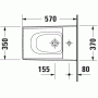 Биде подвесное DURAVIT VIU 2292150000. Фото