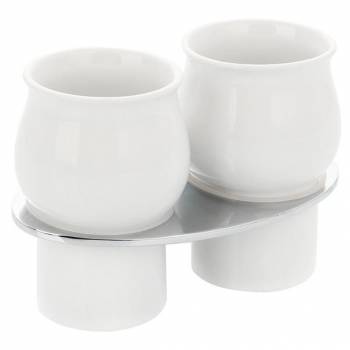 Подстаканник двойной IDDIS Leaf LEASBС2I45 для ванной комнаты. Фото