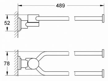 Полотенцедержатель GROHE Atrio 40308000 для ванной комнаты. Фото