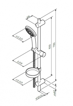 Душевой комплект AM.PM Like F0180064. Фото