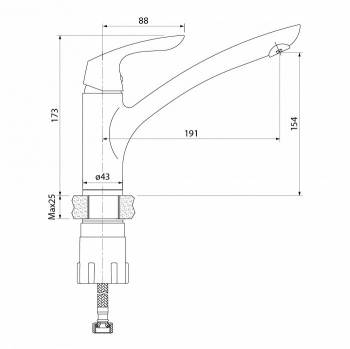 Смеситель для кухни Kitchen Line IDDIS K10SB00i05. Фото