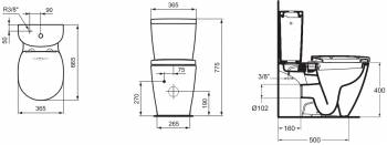 Унитаз напольный с функцией биде IDEAL STANDARD Connect E781801. Фото