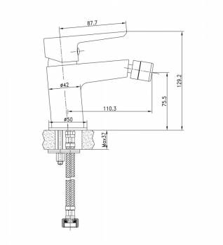 Смеситель для биде BELBAGNO Rowena ROW-BD-CRM. Фото