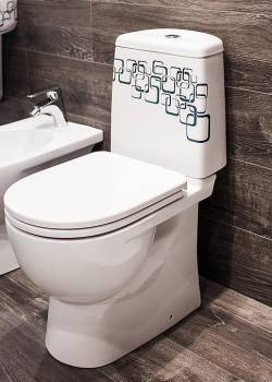 Унитаз-компакт Sanita Luxe Best Bubbles SL DM BSTSLCC12040522 с сиденьем Soft-Close. Фото