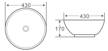 Раковина накладная BELBAGNO 43х43 BB1077. Фото