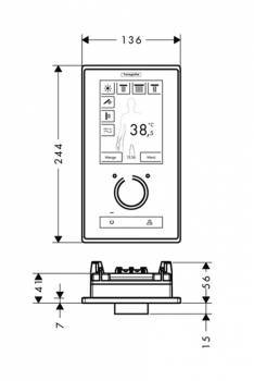 Электронное управление душем HANSGROHE RainBrain 15842000. Фото