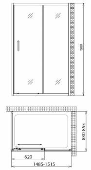 Душевой уголок GEMY Victoria S30191C-A85. Фото