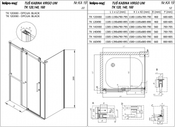 Душевой угол KOLPA-SAN Virgo TK 120x90. Фото