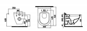 Безободковый подвесной унитаз BIEN Harmony HRKA052N2VP0W3000. Фото