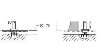 Скрытая монтажная часть для напольного смесителя JACOB DELAFON Avid 97904D-NF. Фото