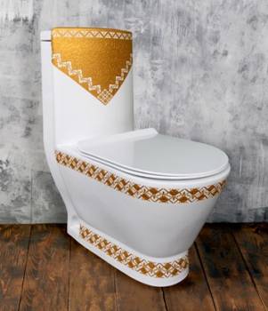 Унитаз-моноблок EVA GOLD SM9004A Queen Gold. Фото
