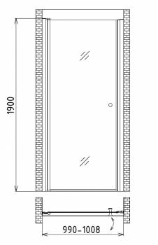 Душевая дверь GEMY New Rockcoco S03190C. Фото
