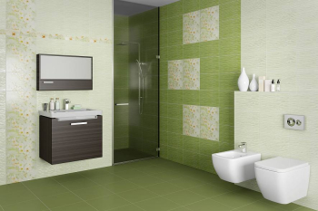 Unitile 010101003771 Плитка облицовочная Сакура 250х400 зелёный верх 01. Фото