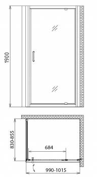 Душевой уголок GEMY Sunny Bay S28160-A85. Фото