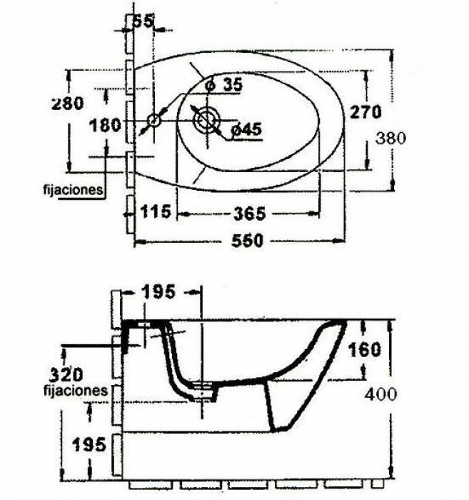 Биде подвесное JACOB DELAFON PRESQUILE E4441-00. Фото