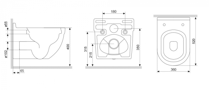 Унитаз подвесной безободковый с сиденьем микролифт Damixa Palace Grand 461700SC. Фото