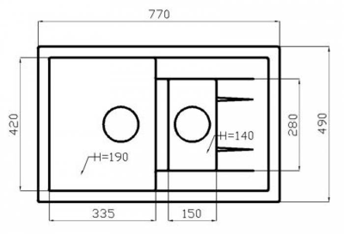 Мойка Polygran F-21. Фото