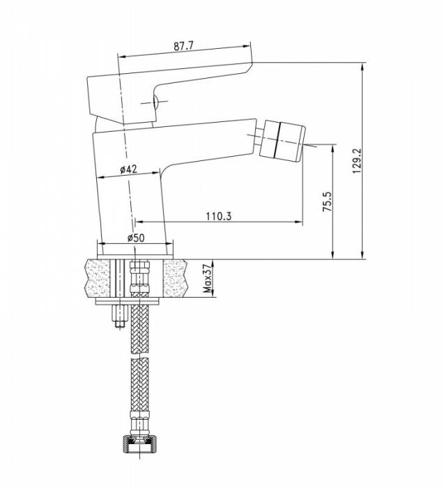 Смеситель для биде BELBAGNO Rowena ROW-BD-CRM. Фото