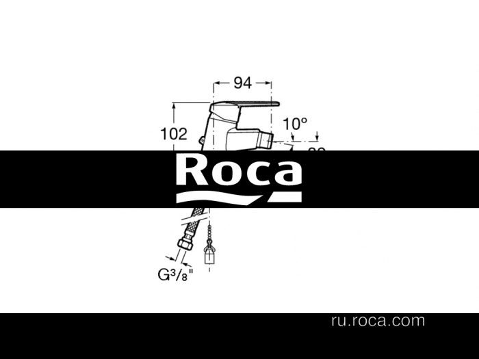 Смеситель ROCA Victoria для биде A5A6125C0M. Фото