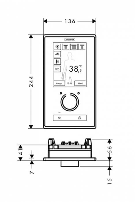 Электронное управление душем HANSGROHE RainBrain 15842000. Фото