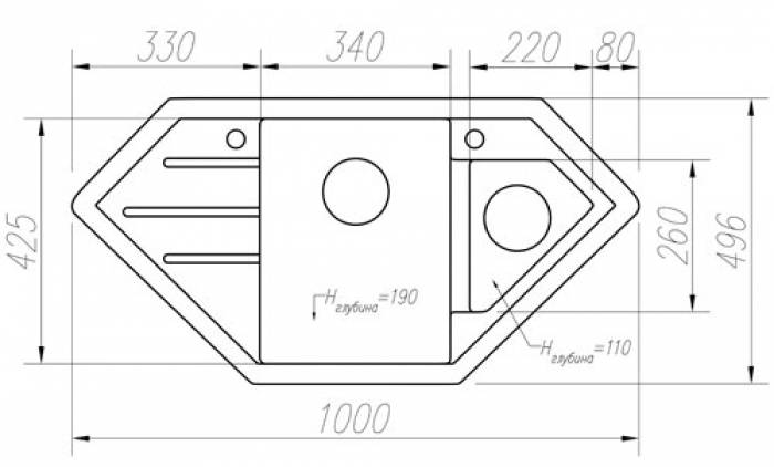 Кухонная мойка TOLERO R-114. Фото