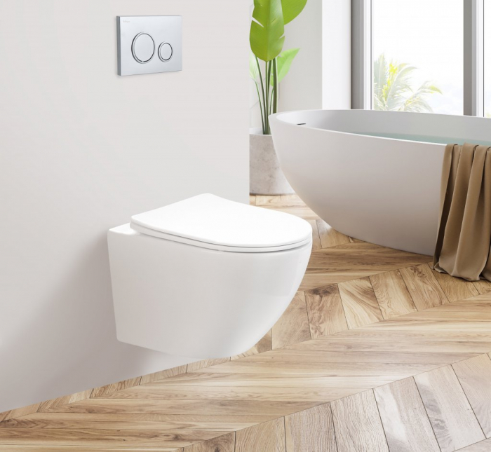 Чаша унитаза безободкового подвесного BELBAGNO Sfera-R BB046CHR. Фото