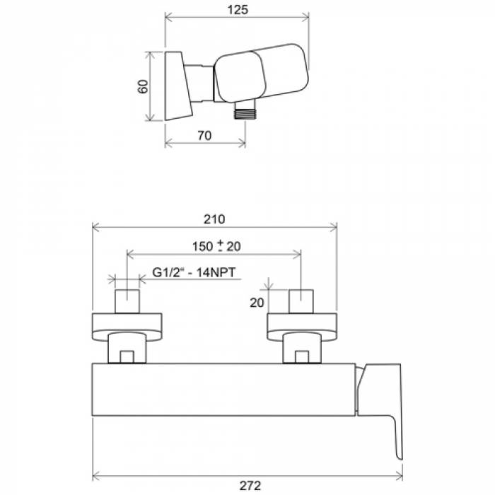 Смеситель для душа RAVAK 10° X070066. Фото