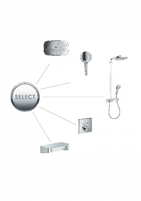 Душевая система HANSGROHE Raindance Select Push 3jet Showerpipe 27127400. Фото