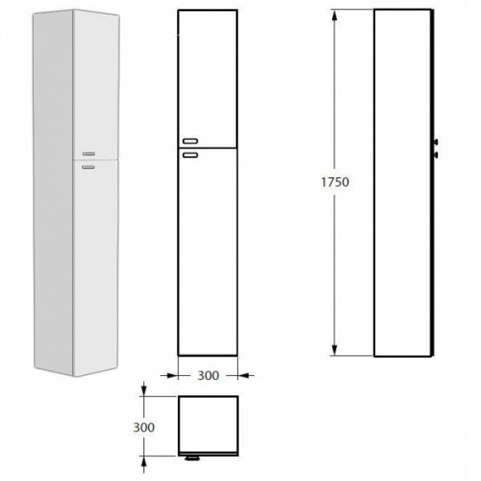 Пенал IDEAL STANDARD Connect C1838WG. Фото