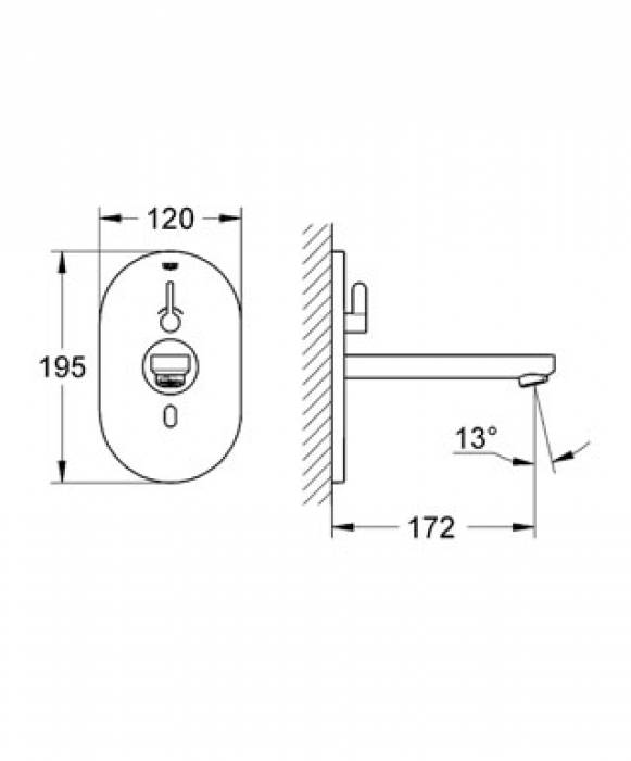 Смеситель для раковины GROHE Eurosmart Cosmopolitan 36315000 (внешняя часть). Фото