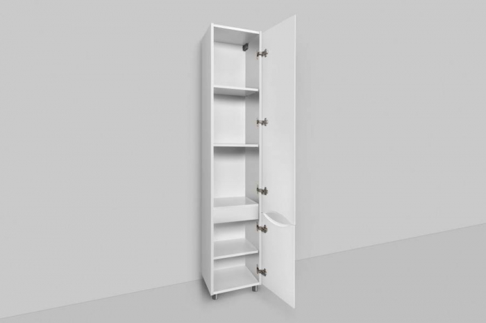 Шкаф-пенал напольный 35 см, правый, белый глянец AM.PM Like M80CSR0356WG. Фото