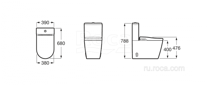 Унитаз электронный напольный Inspira In-Wash WC 803061001 ROCA. Фото