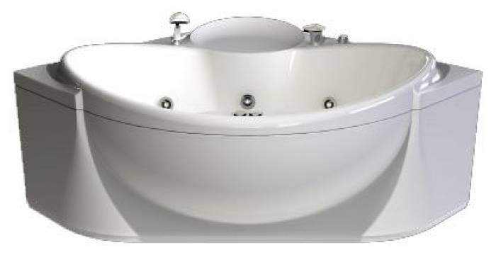 Ванна АКВАТЕК Эпсилон 150х150 с гидромассажем. Фото