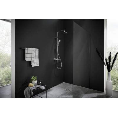 Душевая система Showerpipe 230 1jet с термостатом, Green Hansgrohe Vernis Shape 26319000, хром. Фото