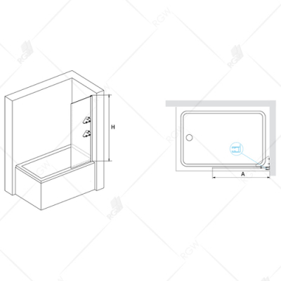 Шторка на ванну RGW SCREENS SC-54 03115408-11 80 см. Фото