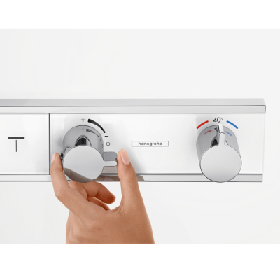 Термостат Hansgrohe RainSelect для 5 потребителей 15358400, белый/хром. Фото