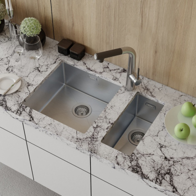 Мойка нерж.сталь универсального монтажа сатин 210*440  Edifice IDDIS EDI21S0i77. Фото